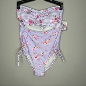 Decree Floral One Piece in Purple and Pink